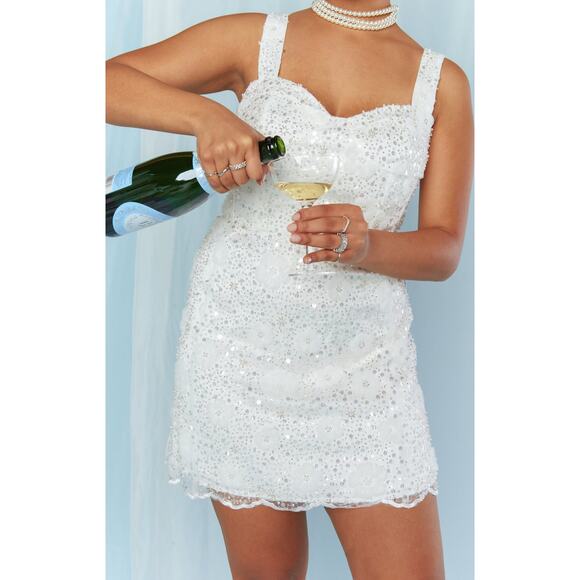 Show Me Your Mumu Off the Market Dress in Embellished Tulle Floral XL NWT - Picture 3 of 8